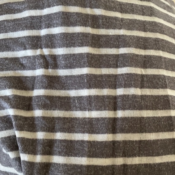 Lularoe Gray White Stripe Sarah Long Cardigan S - Picture 3 of 3